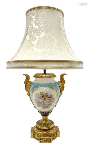 Sevres style table lamp
