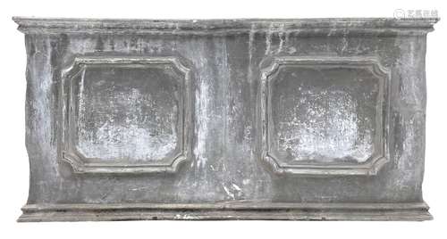 Large rectangular lead jardinière planter