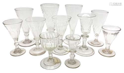 Group of 18th and 19th century drinking glasses