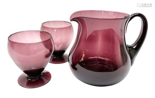 19th century amethyst glass jug