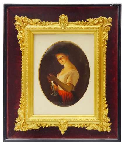 19th century Hutschenreuther porcelain plaque