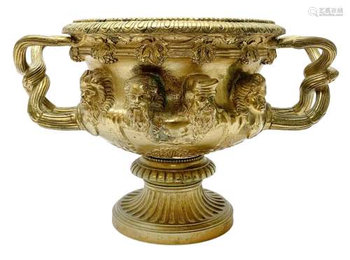 19th century Grand Tour gilt bronze campagna urn or Warwick ...