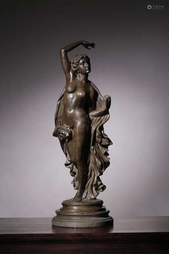 WESTERN BRONZE STATUE OF BEAUTY