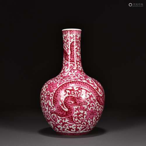 IRON-RED GLAZE DRAGON TIANQIUPING