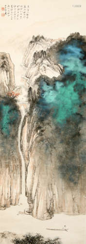 ZHANG DAQIAN, CHINESE GORGEOUS LANDSCAPE PAINTING