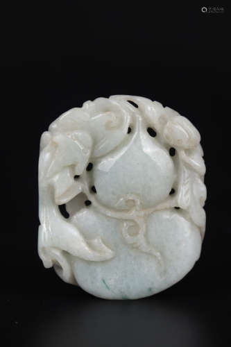 JADEITE DOUBLE GOURD-SHAPED ORNAMENT