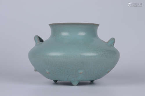 RU TYPE DOUBLE-HOOKED OVOID VASE