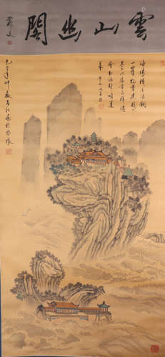 CHINESE VERDANT FOREST PAINTING