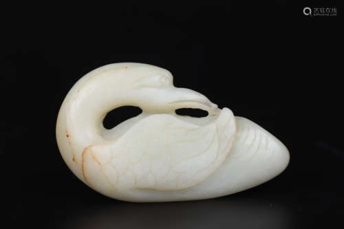 JADE FIGURE OF DUCK