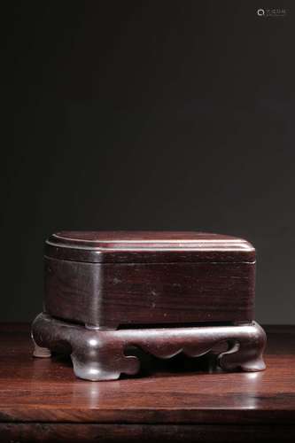 SIAM ROSEWOOD RECTANGULAR BOX AND COVER