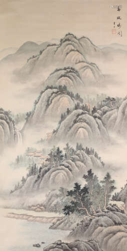 CHINESE VERDANGT MOUNTAINS PAINTING