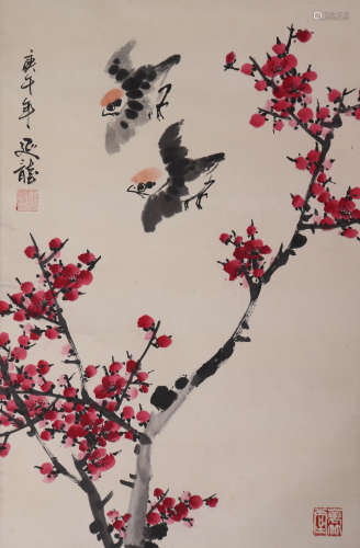YAN LONG, CHINESE FLOWER AND BIRD PAINTING