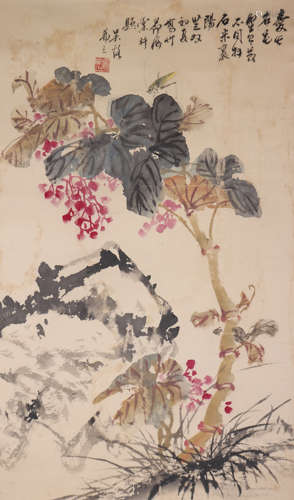 WU FUZHI, CHINESE FLOWER PAINTING