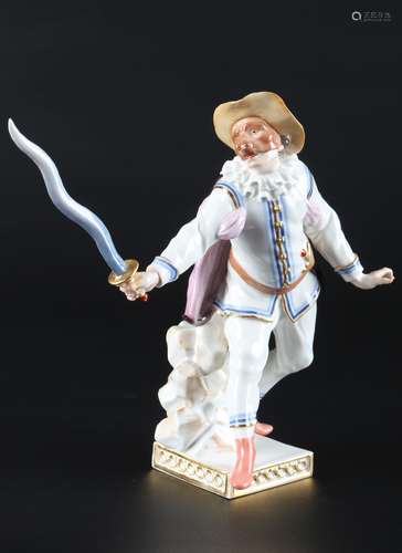 Meissen Coviello aus der Commedia dell'Arte, porcelain figur...