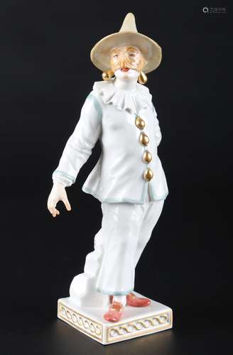 Meissen Pagliaccio aus der Commedia dell'Arte, porcelain fig...