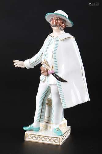 Meissen Brighella aus der Commedia dell'Arte, porcelain figu...