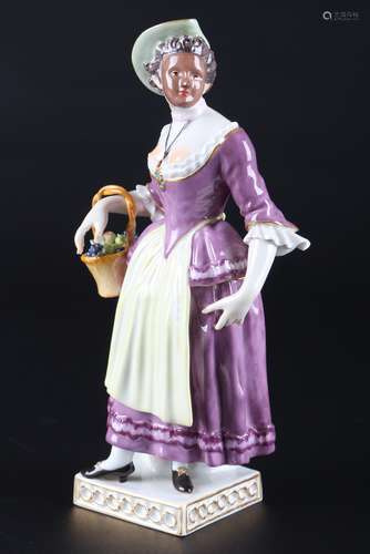 Meissen Ortolana aus der Commedia dell'Arte, porcelain figur...