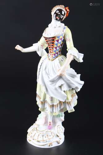 Meissen Columbine aus der Commedia dell'Arte, porcelain figu...