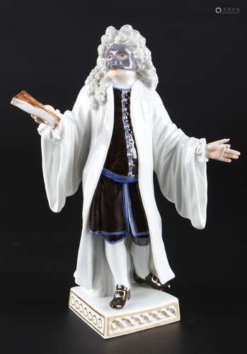 Meissen Advokato aus der Commedia dell'Arte, porcelain figur...