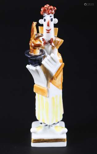 Meissen Zauberer Peter Strang, porcelain magician figure,