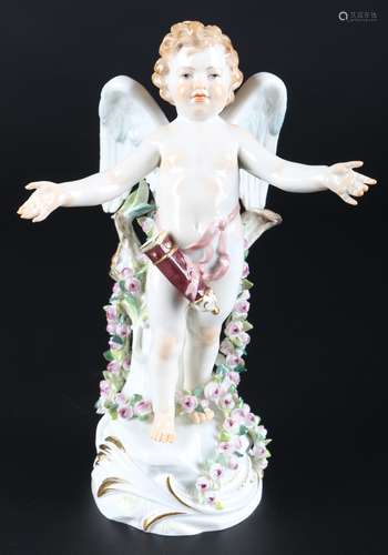 Meissen befreiter Amor, porcelain figure cherub,