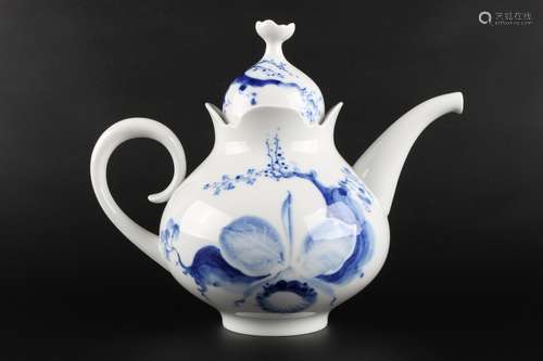 Meissen Orchidee auf Ast Teekanne, tea pot,