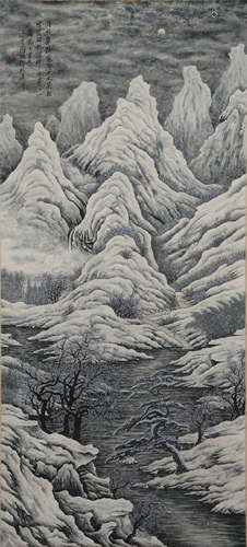 China Tao Lengyue-Landscape Hanging Scroll