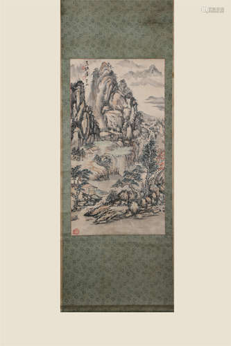 China Zhang Daqian- Landscape Vertical Scroll