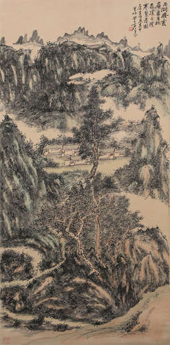 China Huang Binhong- Landscape Hanging Scroll