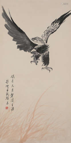 China Xu Beihong- eagle Vertical axis