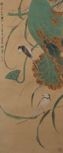 China Xie Zhiliu-Flower and Bird Vertical axis