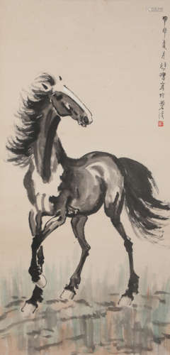 China Xu Beihong-Galloping Horse Vertical axis