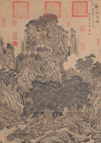 China Wang Hui- the vertical scroll of -the -Songshan stream