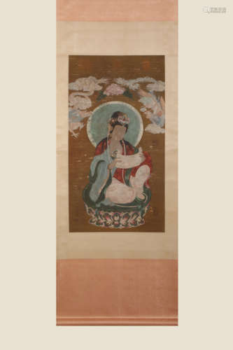 China Wu Daozi- Guanyin Statue Vertical axis