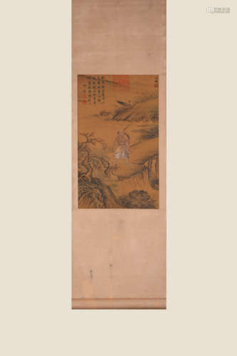 China Liang Kai-Character hanging scroll