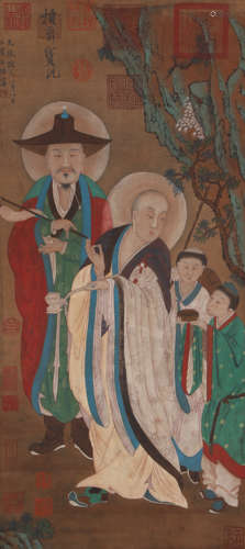 China Shi Ke- Character Hanging Scroll