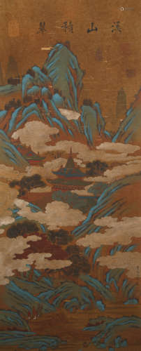 China Qiu Ying- Landscape Hanging Scroll