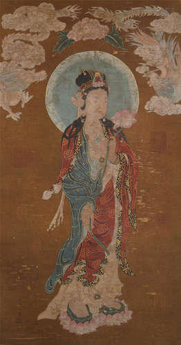 China Wu Daozi- Guanyin Statue Vertical axis