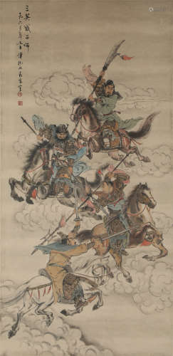 China Fu Baoshi's- Three Heroes Fight Lv Bu Vertical axis