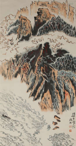 China Lu Yanshao-shanshui Hanging Scroll