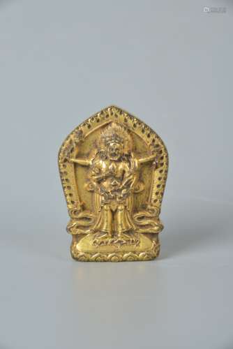 Bronze and gilt statue of Buddha