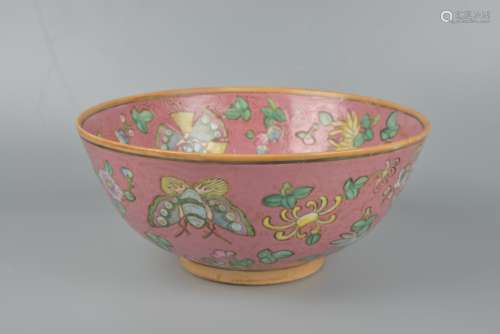 Pastel flower carving bowl