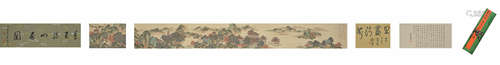 Pu Ru Landscape and pavilion hand scrolls, Tai Jingnong citi...