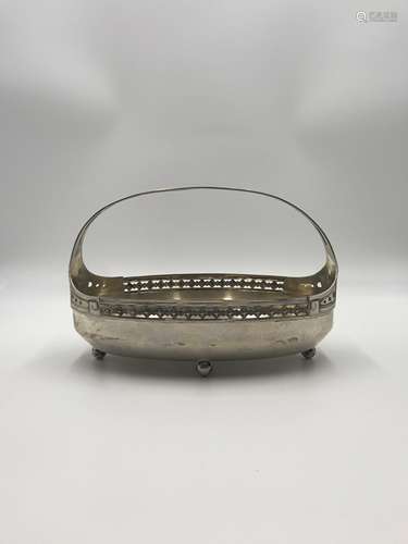 European sterling silver fruit basket