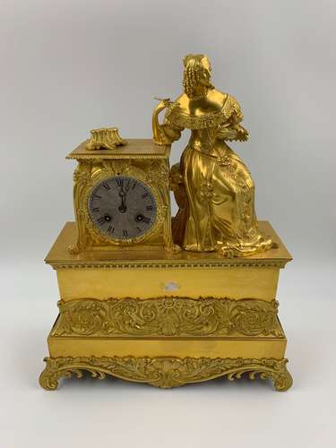 French gilt clock