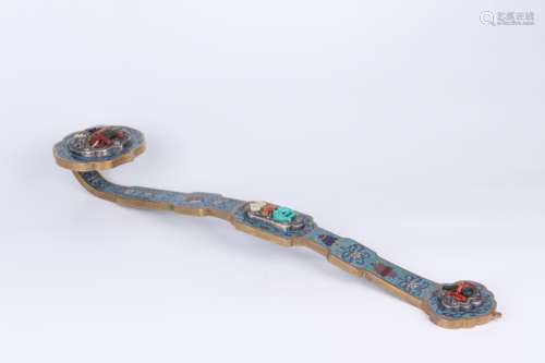 A cloisonné ruyi