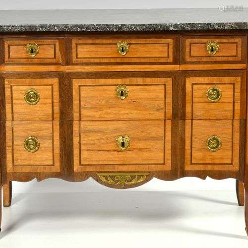 Commode Transition en placage de palissandre et de bois clai...