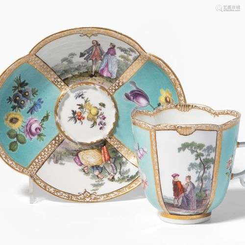 Meissen, Tasse mit Untertasse