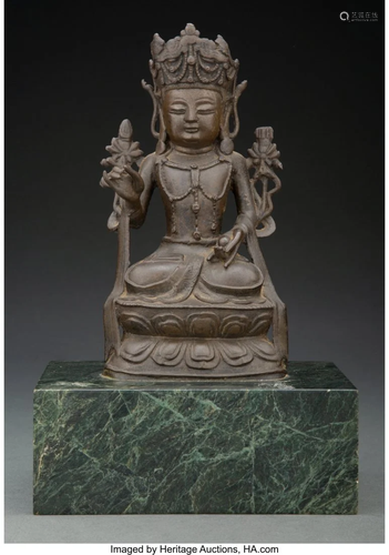 An Asian Bronze Bodhisattva, 17th century 7-1/2