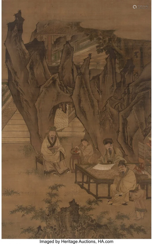 Attributed to Chen Yu (Chinese, 1313-1384) Schol